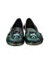 Tory Burch Paisley Teal Black Flats Size 9 - photo 2
