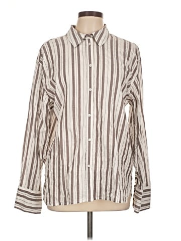 ME+EM Long Sleeve Button-Down Shirt (view 1)