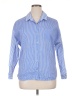 Unbranded Stripes Blue Long Sleeve Button-Down Shirt Size 1X (estimated) - photo 1