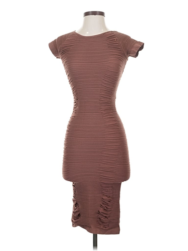 Pre-owned Aura Cocktail Dress In Brown