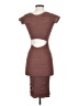 Aura Solid Brown Cocktail Dress Size Sm - Med - photo 2