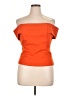 Deletta Orange Short Sleeve Top Size XL - photo 1