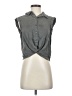 Evereve 100% Lyocell Gray Sleeveless Button-Down Shirt Size XS - photo 1