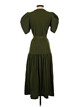 zara green dress puff sleeves ZARAH PUFF SLEEVE MINI DRESS EMERALD GREEN – Beybella main image 0