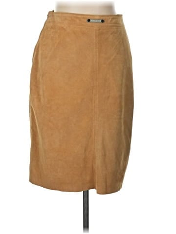 DKNY Jeans Faux Leather Skirt (view 1)