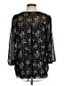 Fortune + Ivy 100% Polyester Stars Black 3/4 Sleeve Blouse Size M - photo 2
