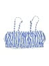 Shein Stripes Blue Swimsuit Top Size S - photo 1