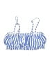 Shein Stripes Blue Swimsuit Top Size S - photo 2