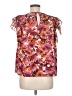 1.State 100% Polyester Pink Short Sleeve Blouse Size M - photo 2