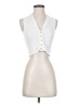 Cettu Ivory Sleeveless Button-Down Shirt Size S - photo 1