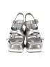 Free People 100% Leather Metallic Silver Mule/Clog Size 8 - photo 2