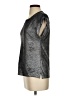 Lily White Metallic Silver Short Sleeve Top Size S - photo 5