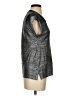 Lily White Metallic Silver Short Sleeve Top Size S - photo 4