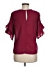 Japna 100% Polyester Burgundy Short Sleeve Blouse Size M - photo 2