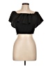 Shein Black Short Sleeve Top Size L - photo 1