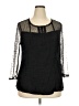 Unique Spectrum Black 3/4 Sleeve Blouse Size 2X - photo 1