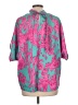 Shein 100% Polyester Teal 3/4 Sleeve Blouse Size L - photo 2