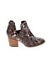 Blondo 100% Leather Animal Print Snake Print Burgundy Ankle Boots Size 6 1/2 - photo 1