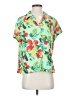 Gap 100% Rayon Tropical Green Short Sleeve Blouse Size S - photo 1