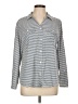 Croft & Barrow Stripes Gray Long Sleeve Button-Down Shirt Size L - photo 1