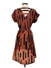 Blu Pepper 100% Polyester Graphic Brown Casual Dress Size S - photo 2