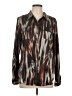 Calvin Klein Print Brown Long Sleeve Blouse Size L - photo 1