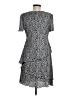Connected Apparel 100% Polyester Stripes Floral White Gray Casual Dress Size 8 - photo 2