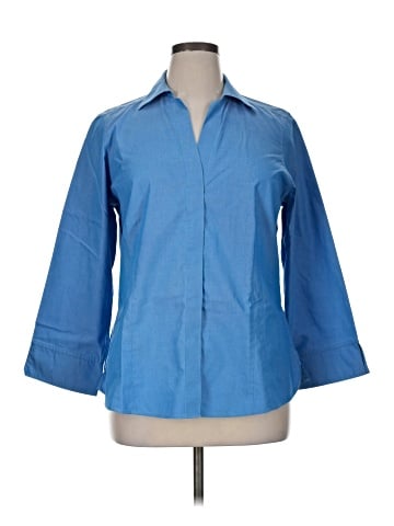 Foxcroft 3/4 Sleeve Button-Down Shirt (view 1)