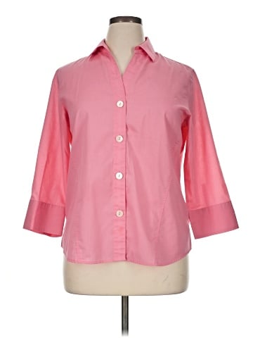 Foxcroft 3/4 Sleeve Button-Down Shirt (view 1)