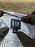 Gap 100% Cotton Stripes Blue Long Sleeve Blouse Size XS - photo 7