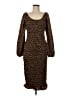Parade Animal Print Brown Cocktail Dress Size L - photo 1