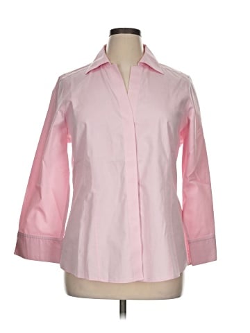 Foxcroft 3/4 Sleeve Button-Down Shirt (view 1)