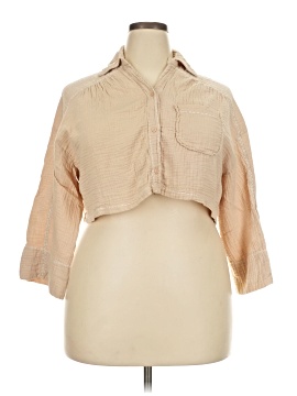 7 For All Mankind 3/4 Sleeve Button Down Shirt