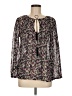 Joie Purple Long Sleeve Blouse Size M - photo 1