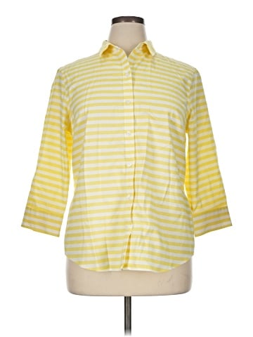 Jones New York Signature 3/4 Sleeve Button-Down Shirt (view 1)