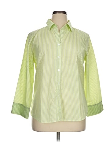 Foxcroft 3/4 Sleeve Button-Down Shirt (view 1)