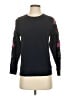 Mahsa 100% Cotton Floral Black Pullover Sweater Size XS - photo 1