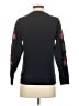 Mahsa 100% Cotton Floral Black Pullover Sweater Size XS - photo 2
