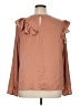 Lane Bryant 100% Polyester Brown Long Sleeve Blouse Size 16 - photo 2