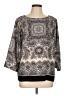 Willi Smith 100% Polyester Gray 3/4 Sleeve Blouse Size L - photo 1