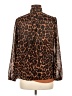 J.Crew Animal Print Brown Long Sleeve Blouse Size M - photo 2