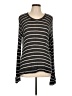 Clu + Willoughby Stripes Black Pullover Sweater Size L - photo 1