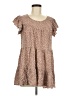 Shein 100% Viscose Brown Short Sleeve Blouse Size 8 - 10 - photo 1