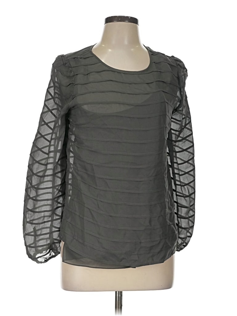 Talbots 3/4 Sleeve T-shirt In Gray