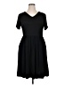 Unbranded Solid Black Casual Dress Size XL - photo 1