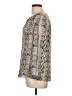 Joie 100% Silk Gray 3/4 Sleeve Silk Top Size L - photo 5