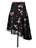 Joie 100% Polyester Floral Black Casual Skirt Size 2 - photo 1