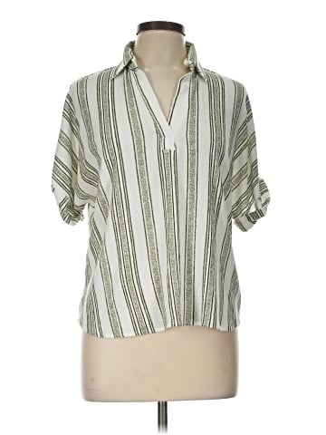 Wrapper Short Sleeve Blouse (view 1)