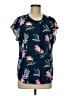Apt. 9 100% Polyester Blue Short Sleeve Blouse Size M - photo 1