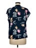 Apt. 9 100% Polyester Blue Short Sleeve Blouse Size M - photo 2